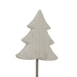 Close-up of the whitewashed wooden tree shape