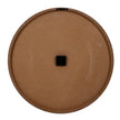 Whitewashed Wooden Wall Clock with Black Numerals – 60cm, back of the clock showing the movement
