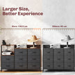 HOMCOM Chest of Eight Drawers, with Charging Station - Brown/Black – view 7