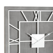 Close-up of the white metal numerals and centre plate