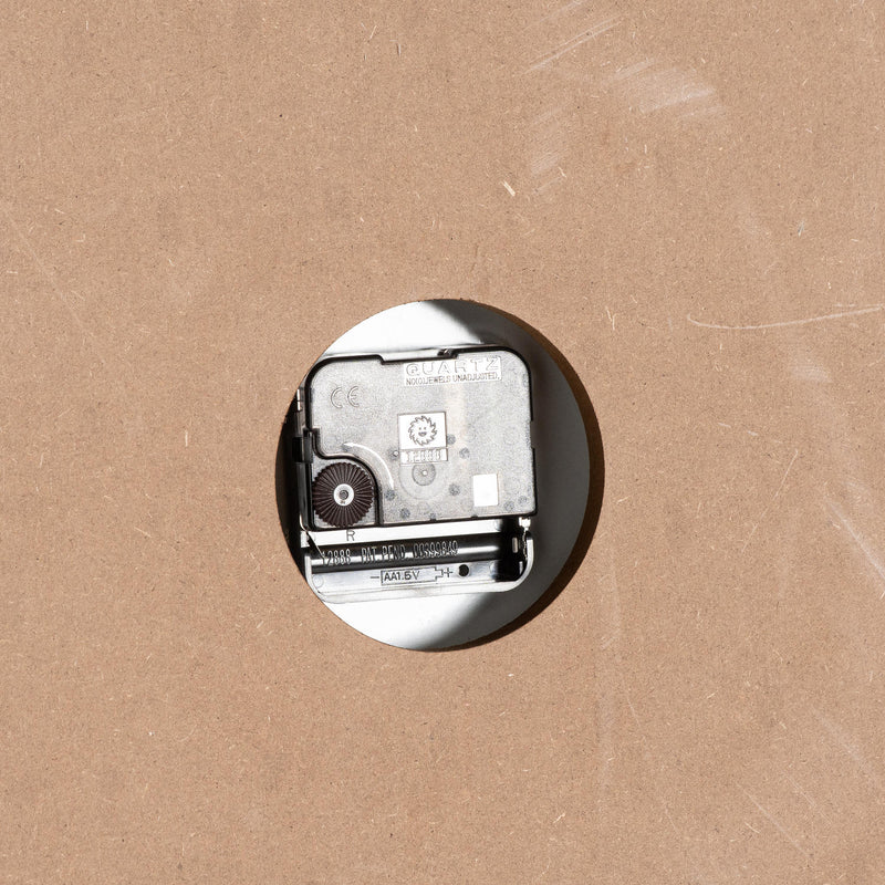Back of the clock showing the movement