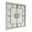 Williston large white square wall clock, angled front view