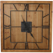 Williston square wooden wall clock, front view