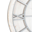Close-up of the white-washed rim and grey numerals