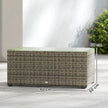 Dark grey rattan coffee table – image 3