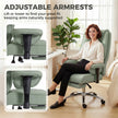 HOMCOM Executive Office Chair, Reclining Desk Chair with Footrest, Adjustable Armrests, Pet Friendly Faux Leather, Green – view 5