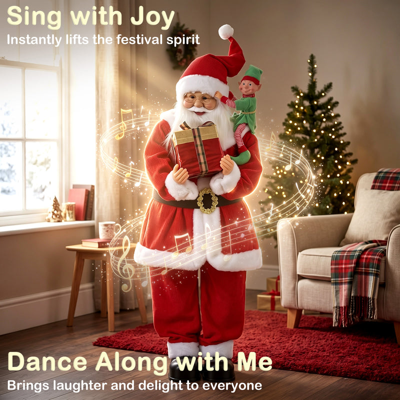Sound and touch activation shown on the Santa figure