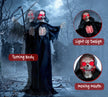 170cm Animated Grim Reaper with Scythe, Glowing Eyes & Sound – image 6 of 9