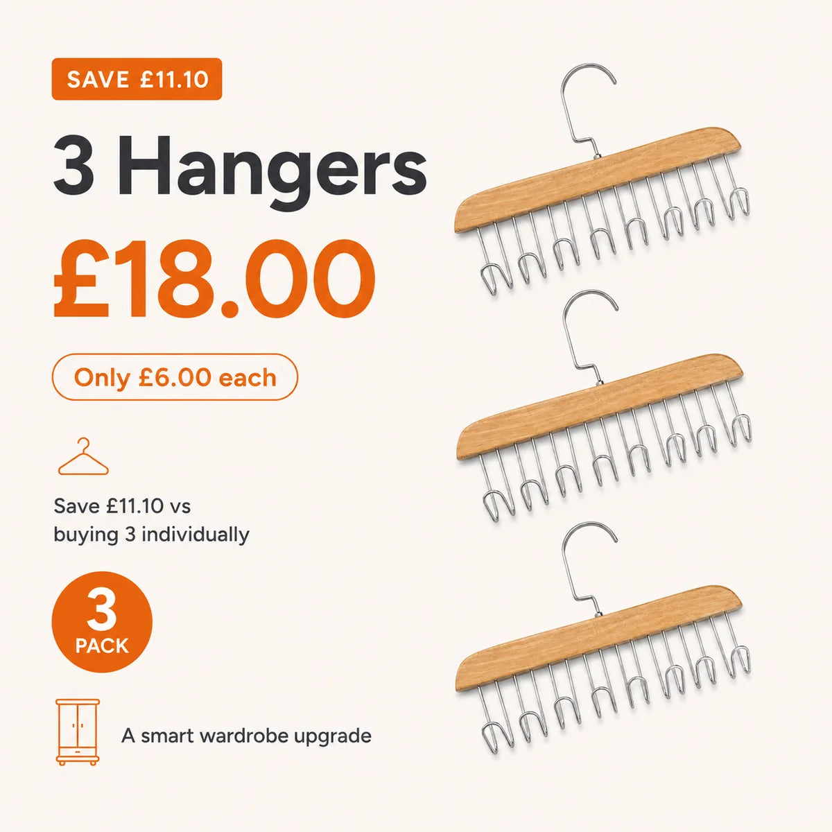 Multi-hook Clothes Hanger