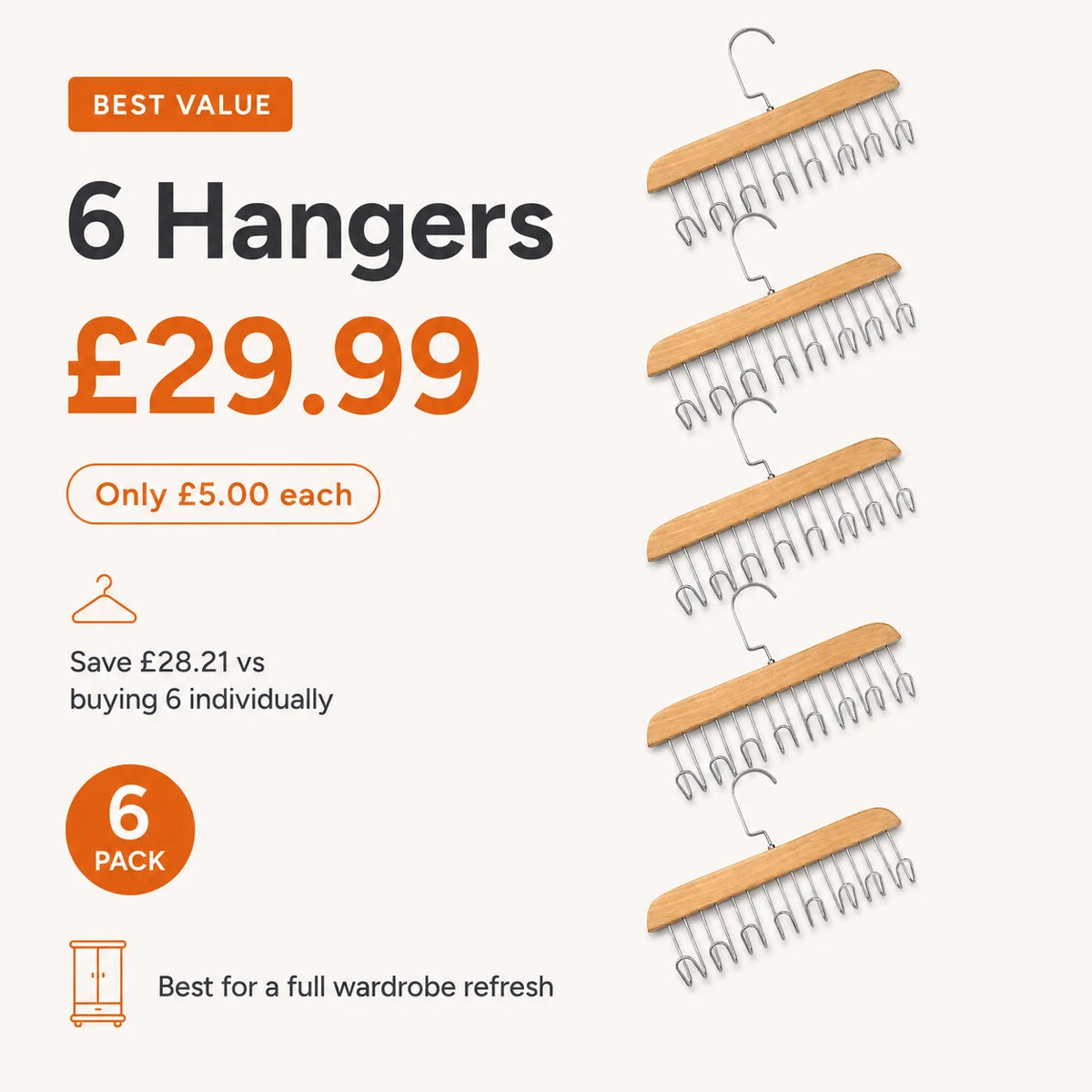 Multi-hook Clothes Hanger