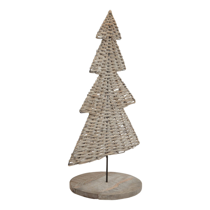 Wicker tree on base from a second angle
