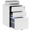 Lockable steel 3-drawer filing cabinet in white – image 10