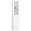 Tall slim white bathroom cabinet – image 10
