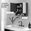 Grey bathroom mirror cabinet – image 4
