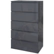 5-drawer gloss grey chest – image 10