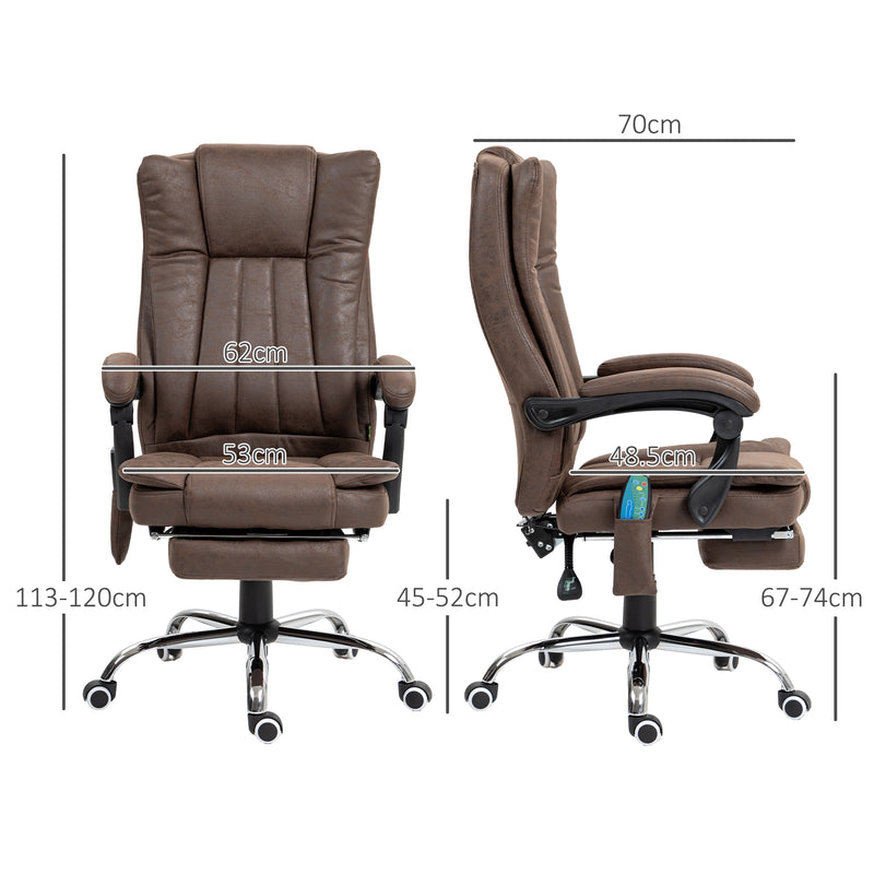Dark brown massage office chair – image 3