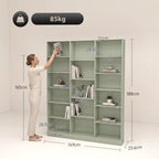 Bookcase with Open Storage, 6-Tier Bookshelf with Anti-Tipping Hardware, Light Green