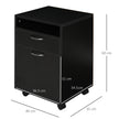 Mobile filing cabinet with open shelf – image 3