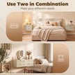 HOMCOM Modern Floating Nightstands Set of 2, Wall Mounted Bedside Tables with 2 Drawers, Oak – view 6