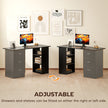 HOMCOM Computer Desk with Drawers, Home Office Desk, Writing Table, PC Workstation with 3 Storage Shelves for Working – view 6
