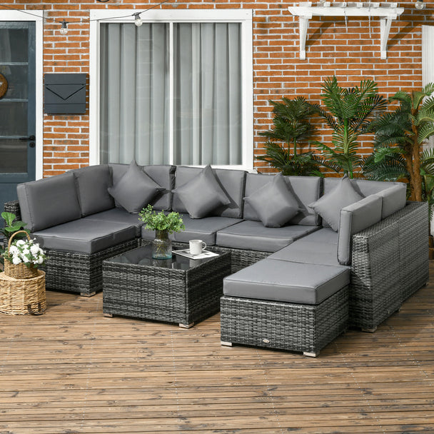 8-piece rattan corner sofa set – image 2