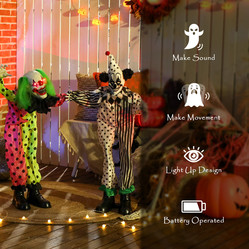 180cm Animated Stack of 3 Clowns with Glowing Eyes – image 6 of 9