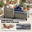 Dark grey rattan corner sofa set – image 6