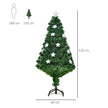 4ft fibre optic Christmas tree with star lights – image 3