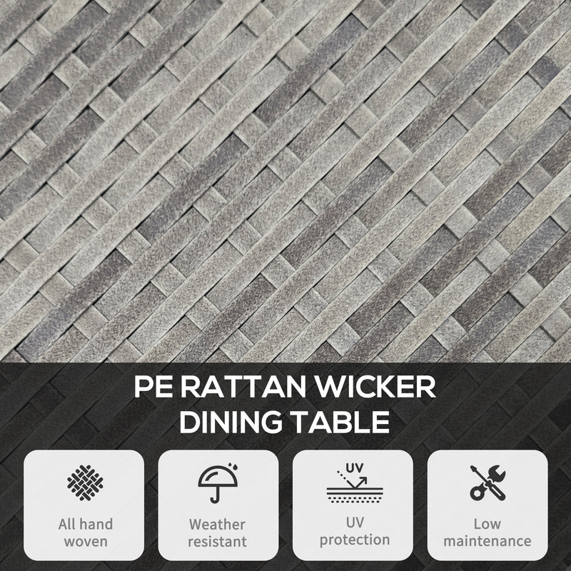 Square rattan dining table – image 4