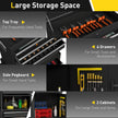 Three-Part Locking Steel Tool Chest on Wheels – Black – image 4 of 9