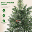 60 cm snowy tabletop tree with pine cones – image 6