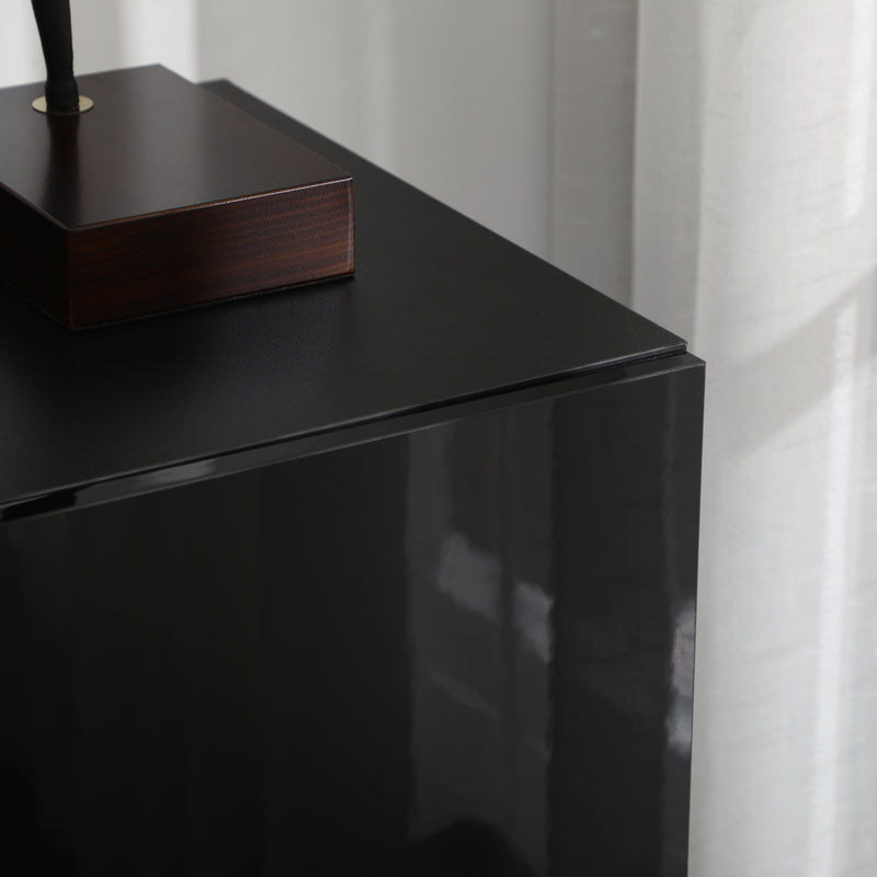 Black gloss storage cabinet – image 8