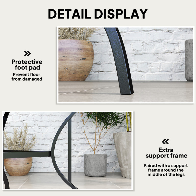 Slatted steel garden table – image 6