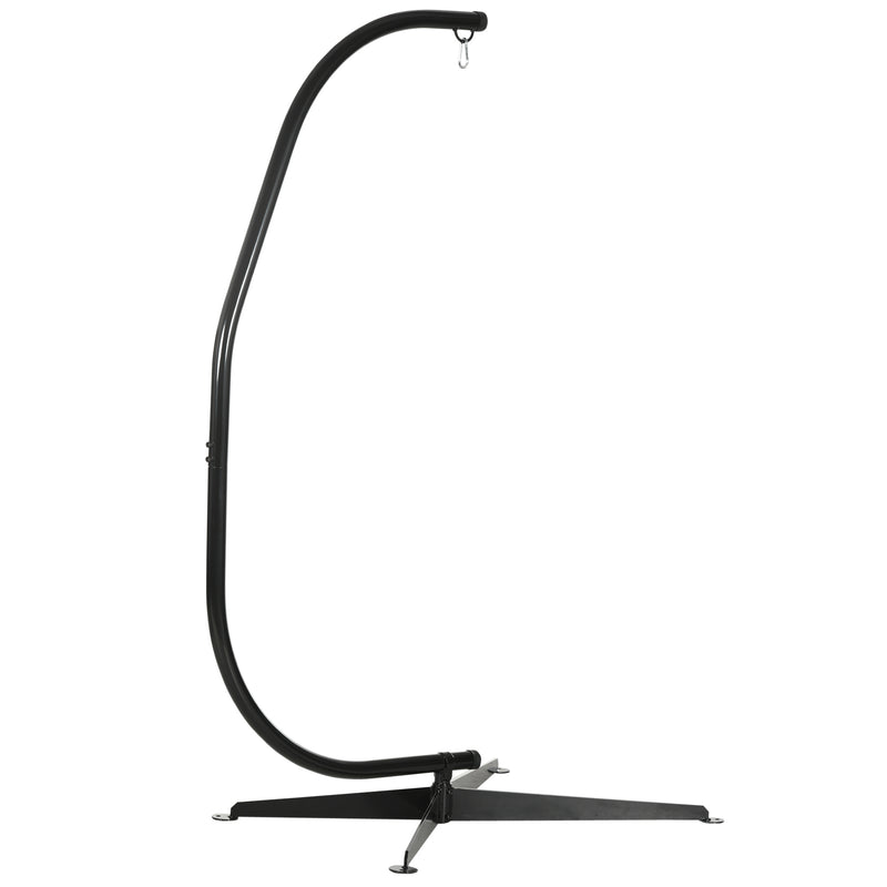 Outsunny Hanging Hammock Stand Hammock Chair Stand C Stand Steel Heavy Duty Stand for Hanging Hammock Air Porch Swing