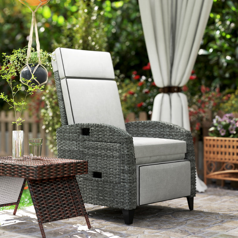 Rattan garden recliner – image 10