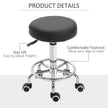 Black round rolling stool – image 8