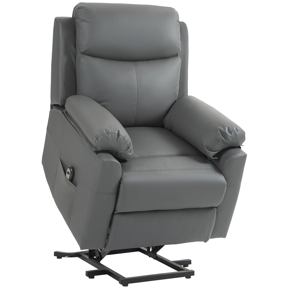 160° Electric Riser Recliner with 70° Lift – Charcoal Grey