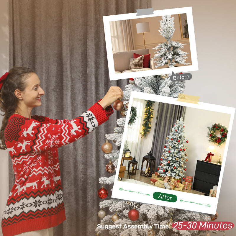 6ft frosted pencil Christmas tree – image 7