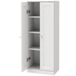 HOMCOM Narrow Bathroom Cabinet, Slim Storage Cabinet with 2 Doors & 4 Tiers, Freestanding Narrow Cupboard