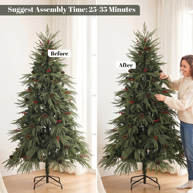 6ft pre-decorated Christmas tree – image 7