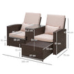 Rattan sun lounger set – image 3