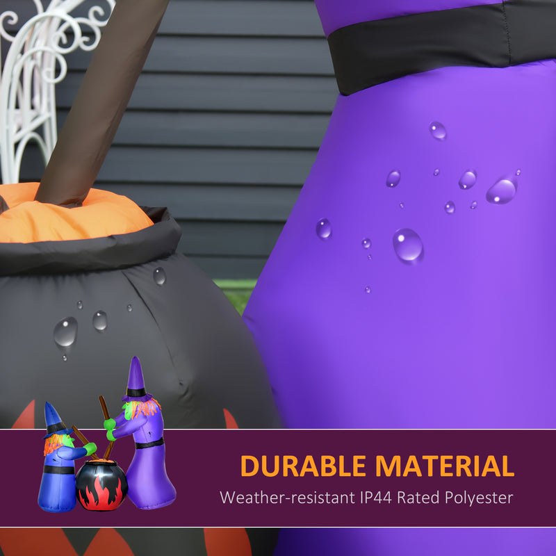 1.8m Inflatable Witches & Cauldron with LED Lights – image 5 of 9
