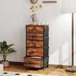 5-drawer fabric chest with side pockets – image 2
