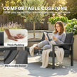 Outsunny 4 Seater Rattan Garden Furniture Set with 2 Armchairs, Loveseat, Coffee Table, Garden Sofa Set with Cushions – view 6