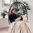 Rope-weave hanging egg chair – image 8