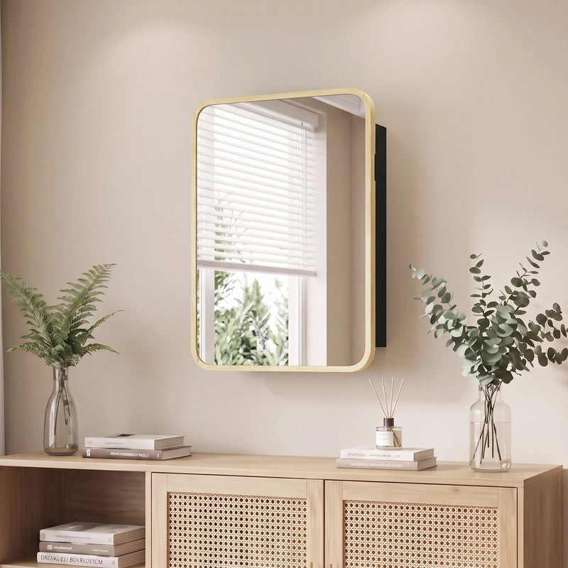 Natural wood mirror cabinet – image 8