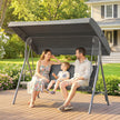 Outsunny Three-Seater Garden Swing Seat - Dark Grey – view 9