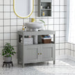 Light grey farmhouse under sink cabinet – image 2