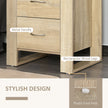 Brown 2-drawer bedside table – image 5