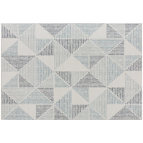 Multicolour geometric non-slip washable rug, 170 x 120 cm